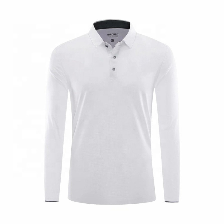 MS-8011-Quality-Long-Sleeve-Men-100-Polyester-Polo-T-Shirt-White-Polo-Shirt